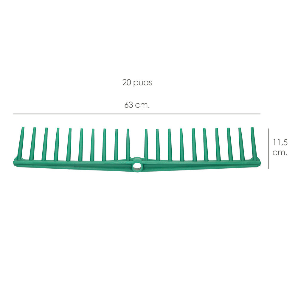 Ancinho polipropileno 20 dentes profissional 63 cm ancinho de jardim, ancinho de azeitonas, ancinho de folhas, escova de folhas de jardim,