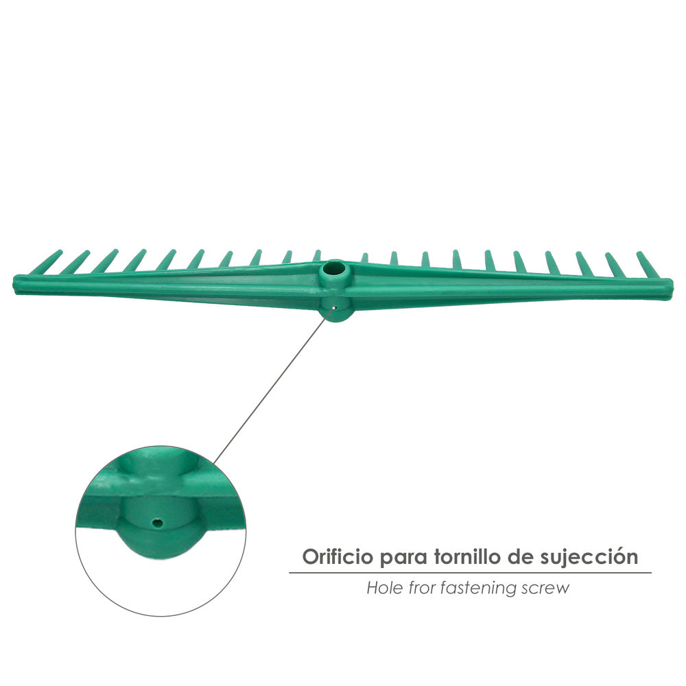 Rastrillo polipropileno 20 púas profesional 63 cm rastrillo jardín, rastrillo aceituna, rastrillo hojas, cepillo hojas jardín,