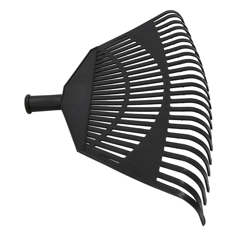Black trapezoidal plastic rake, 32 teeth