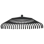 Ancinho trapezoidal em plástico preto com 32 dentes