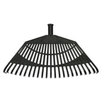 Ancinho trapezoidal em plástico preto com 32 dentes