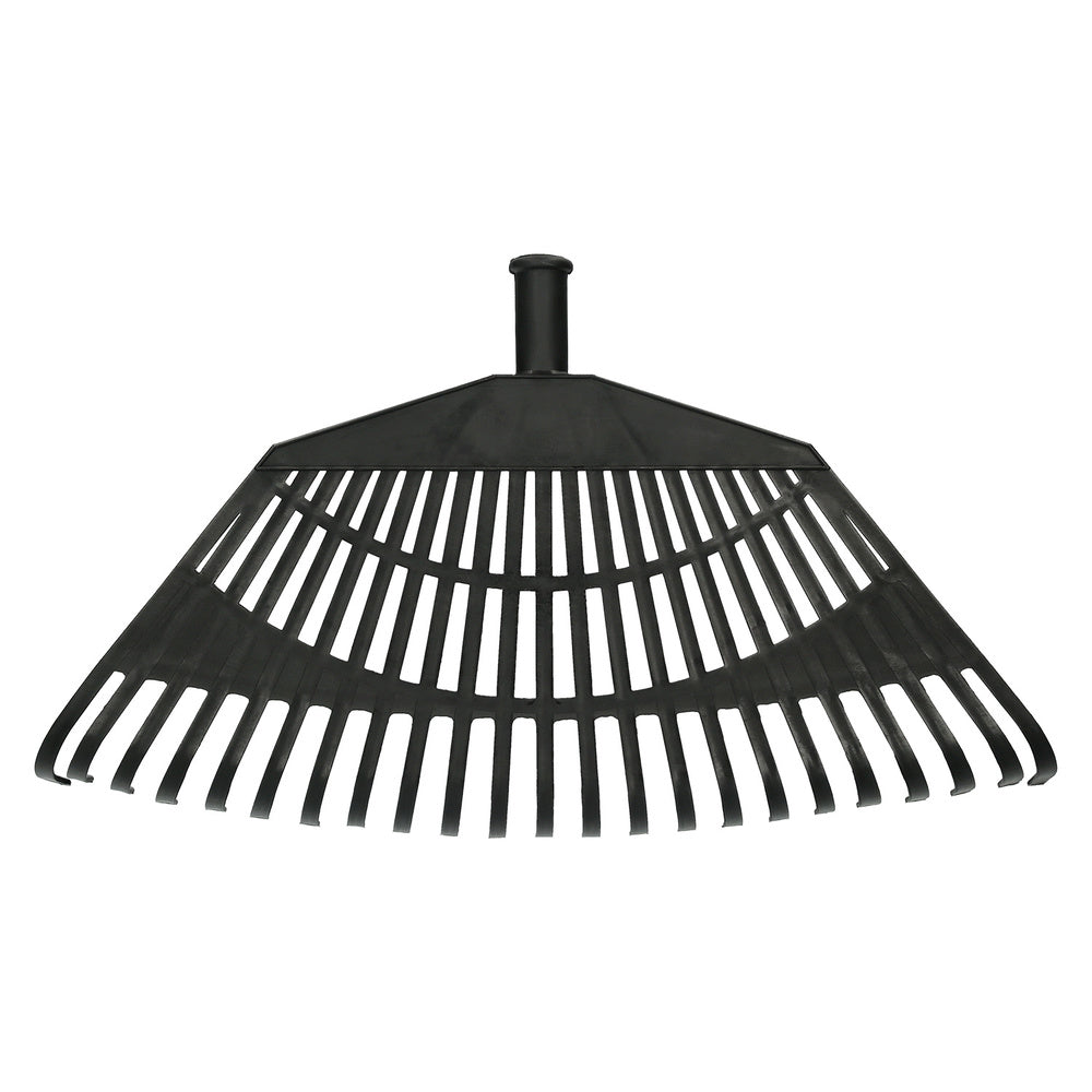 Black trapezoidal plastic rake, 32 teeth