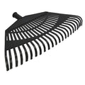 Ancinho trapezoidal em plástico preto com 32 dentes