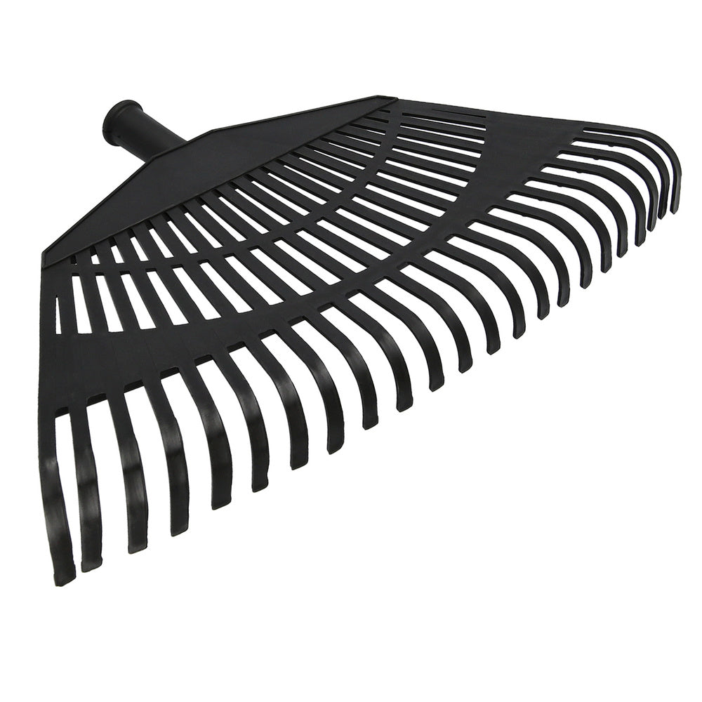 Black trapezoidal plastic rake, 32 teeth