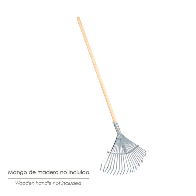 Rastrillo metálico para jardín ancho regulable 31,5 a 43,5 cm. rastrillo hojas, cepillo jardín, escoba metalica, escoba jardín