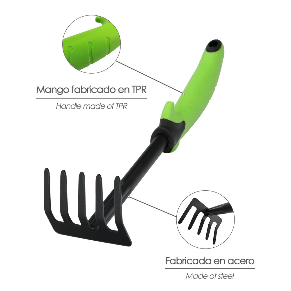 Garden rake 1 hand TPR handle