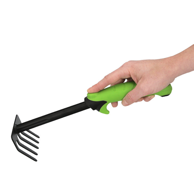 Rastrillo jardín 1 mano mango TPR
