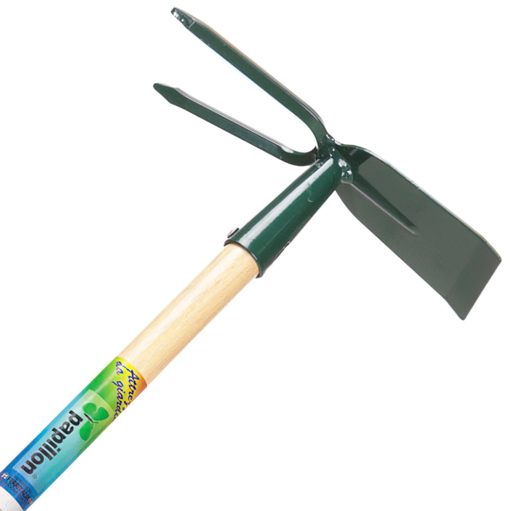 Hoe / butterfly fork with 130 cm wooden handle