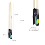 Cavahoyos acero forjado con mango madera 146 cm plantador, cava hoyos,sembradora, plantadora, cava poste, siembra bulbos,