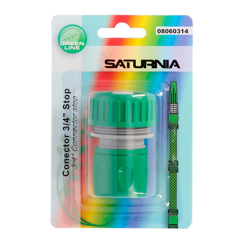 Conector manguera plástico 3/4 con stop  blíster