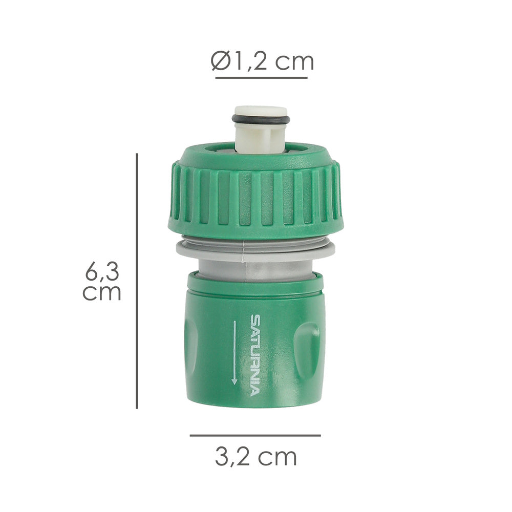 Plastic hose connector 3/4 with stop blister