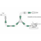 Conector manguera plástico 3/4 con stop  blíster
