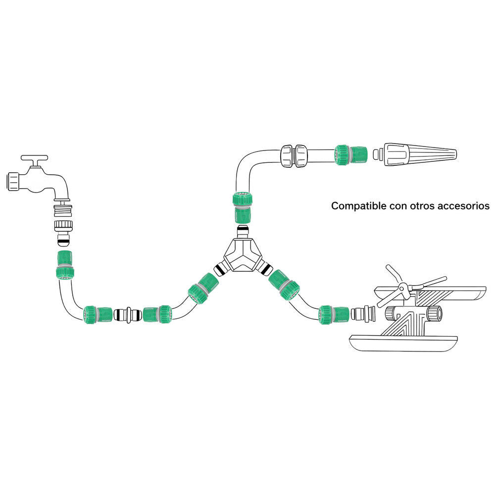 Plastic hose connector 3/4 blister