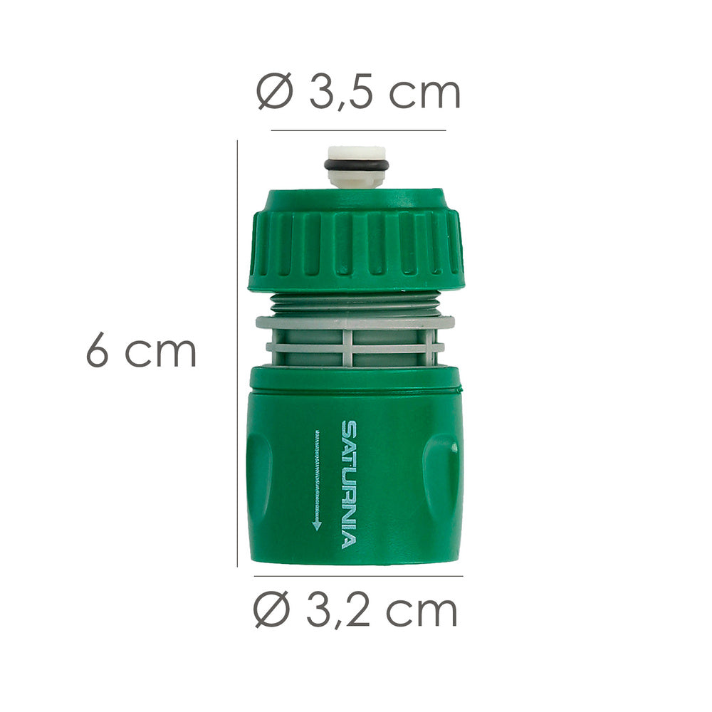 Plastic hose connector 1/2 with stop blister