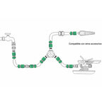 Conector manguera plástico 1/2 con stop  blíster