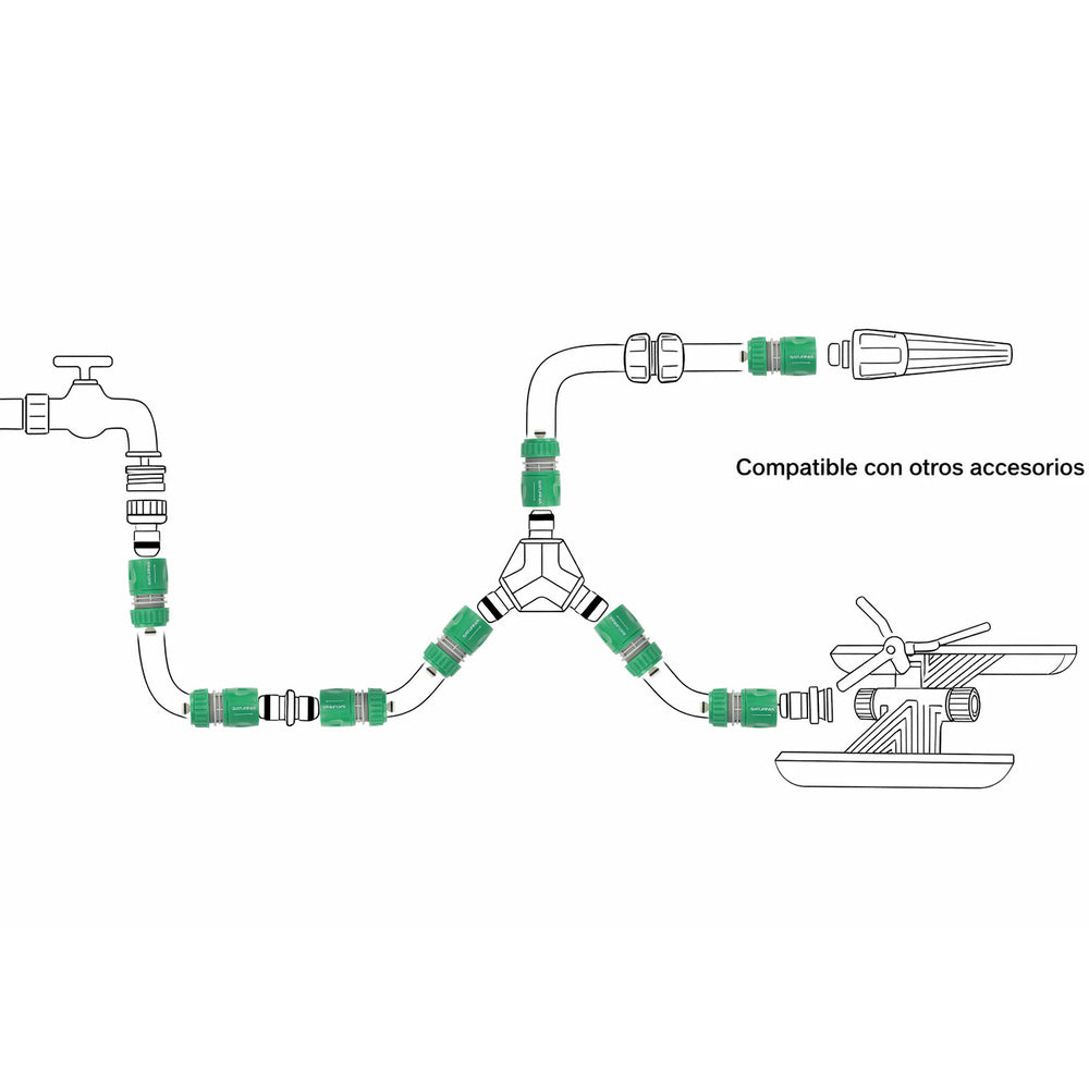 Plastic hose connector 1/2 with stop blister