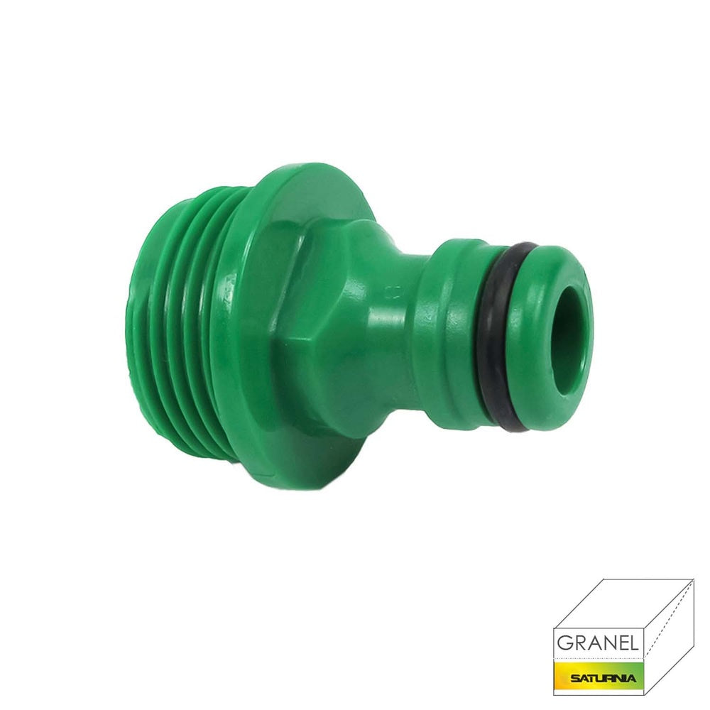 Adaptador Manguera Plastico 3/4 macho Granel