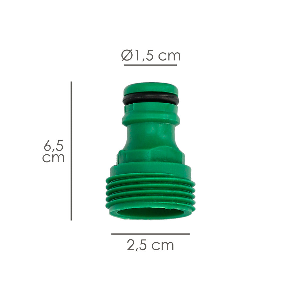 Plastic hose adapter 3/4 male bulk