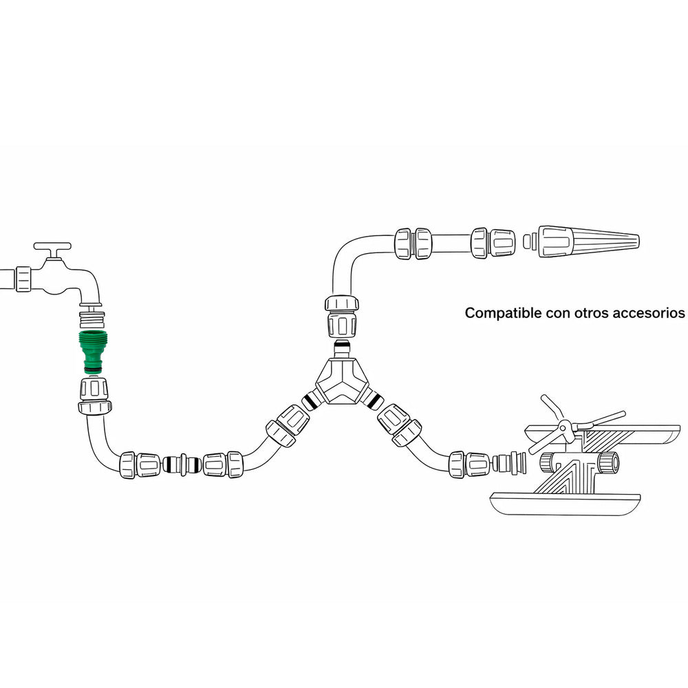 Plastic hose adapter 3/4 male bulk