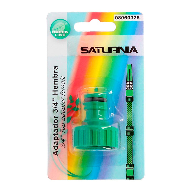 Adaptador manguera plástico 3/4 hembra  blíster