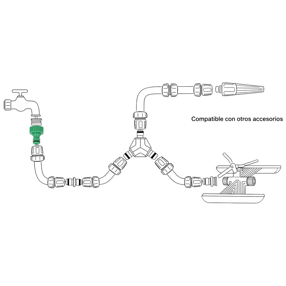 Plastic hose adapter 3/4 female blister