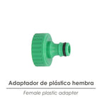 Adaptador de mangueira de plástico de 1" fêmea em blister.