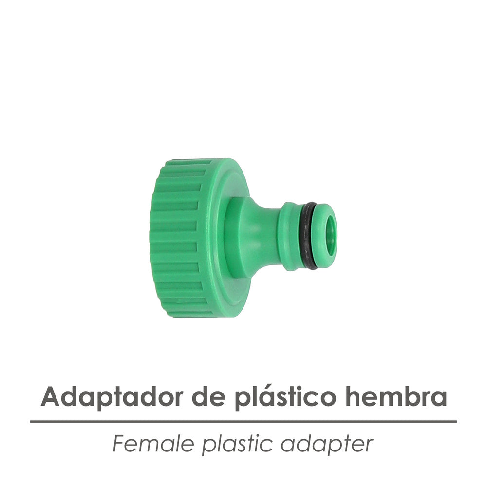 Plastic hose adapter 1" female blister