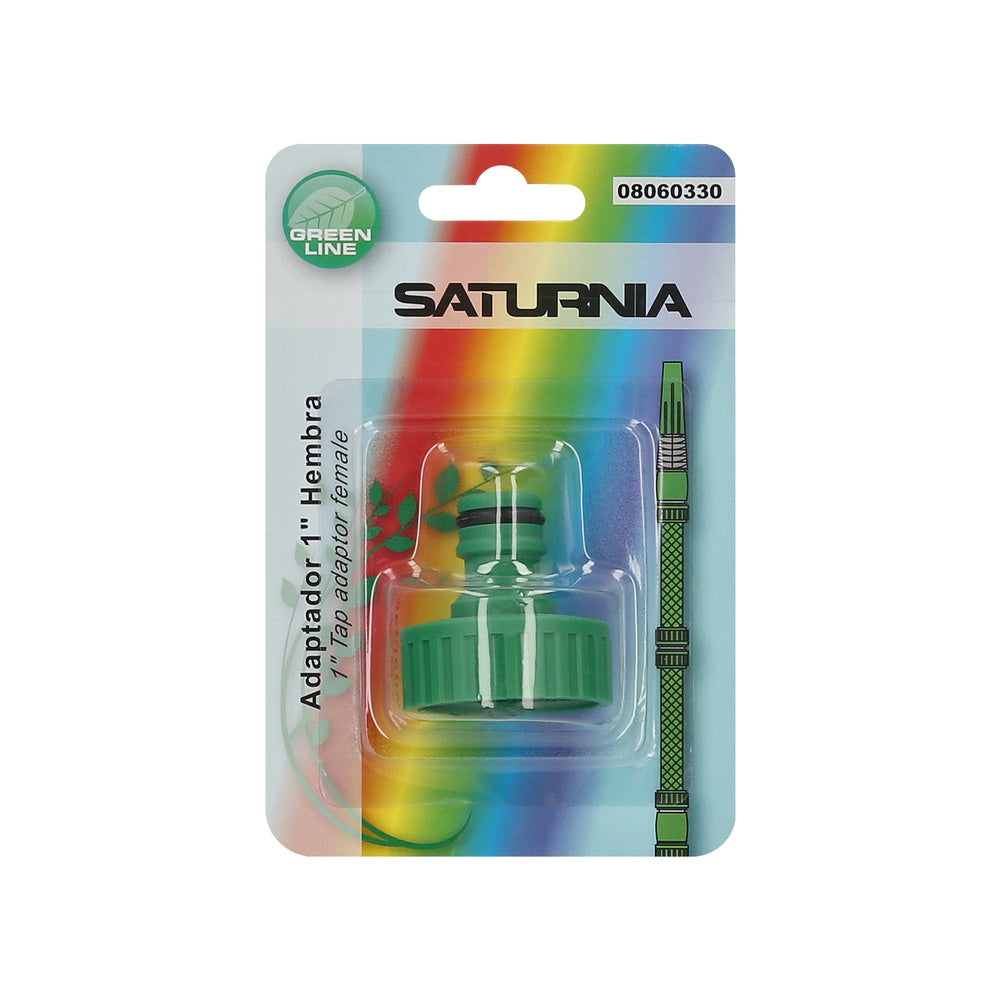 Plastic hose adapter 1" female blister