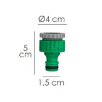Adaptador de mangueira plástico 3/4-1/2" fêmea blister