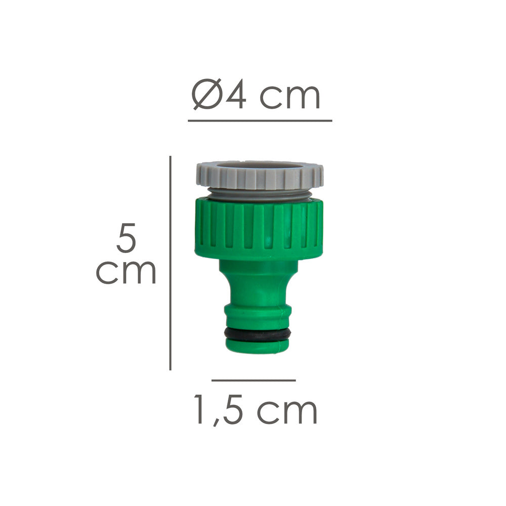 Hose adapter plastic 3/4-1/2" female blister
