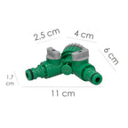 Adaptador de mangueira de plástico de 3/4" para 1" fêmea com 2 casquilhos embalados individualmente em blister.