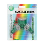 Adaptador de mangueira de plástico de 3/4" para 1" fêmea com 2 casquilhos embalados individualmente em blister.