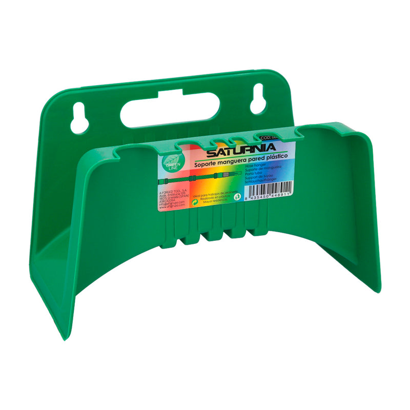 Soporte para mangueras de jardín. fijación a la  pared. realizado en plástico