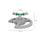 Aspersor rotativo de plástico de 3 braços.
