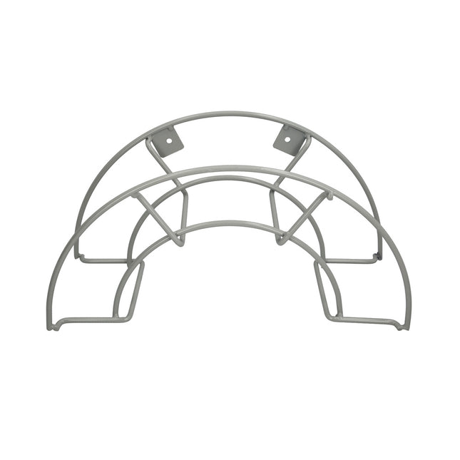 Soporte manguera pared metalica 1/2 luna color gris