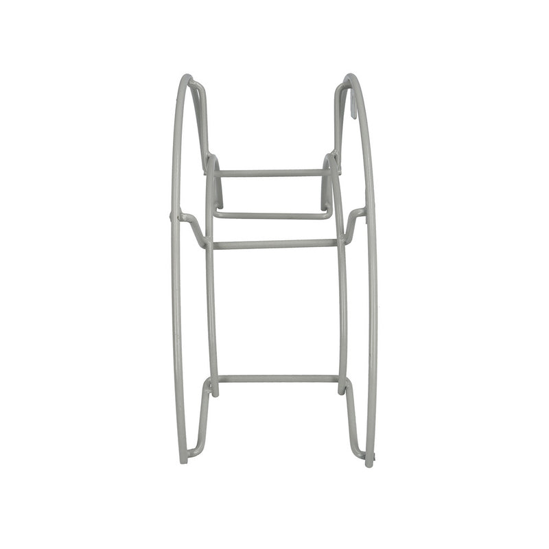 Soporte manguera pared metalica 1/2 luna color gris