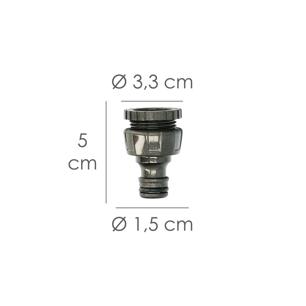Adaptador manguera soft touch 3/4" - 1/2"