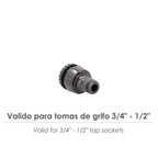 Adaptador manguera soft touch 3/4" - 1/2"