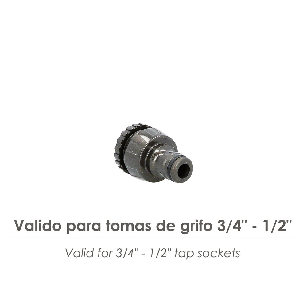 Adaptador manguera soft touch 3/4" - 1/2"