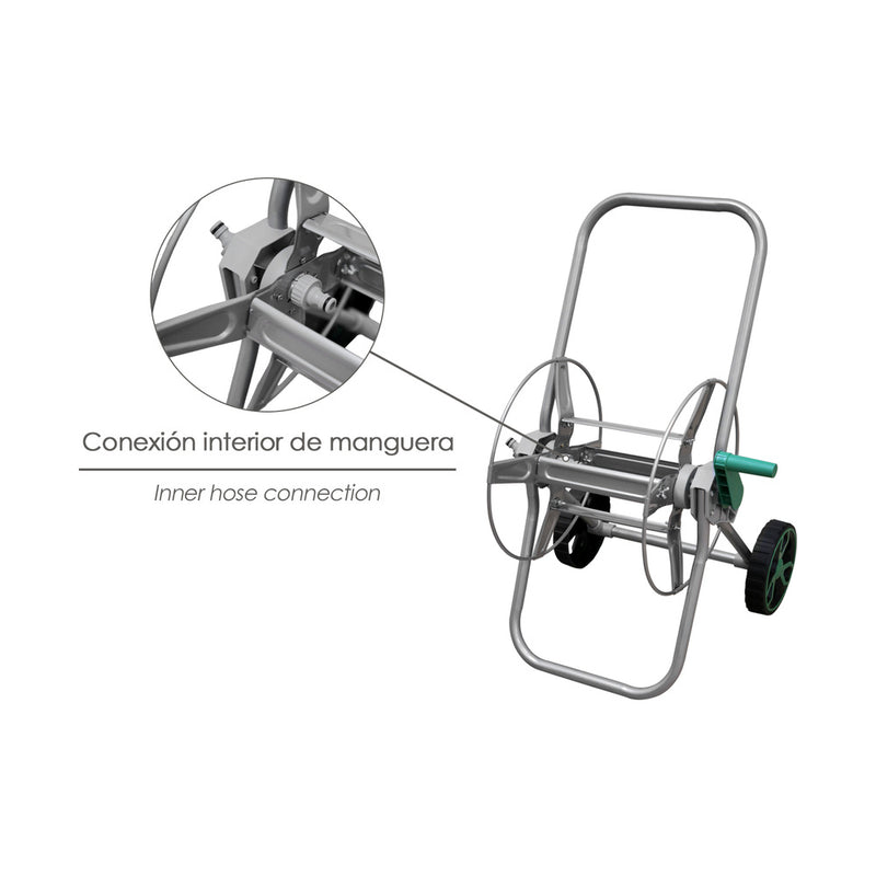 Carro portamangueras acero 50 metros