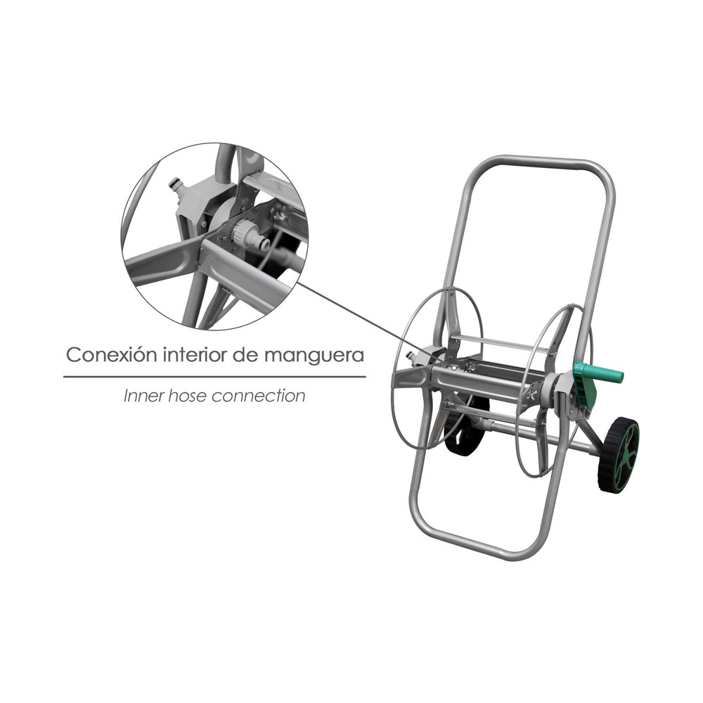 Carro portamangueras acero 50 metros