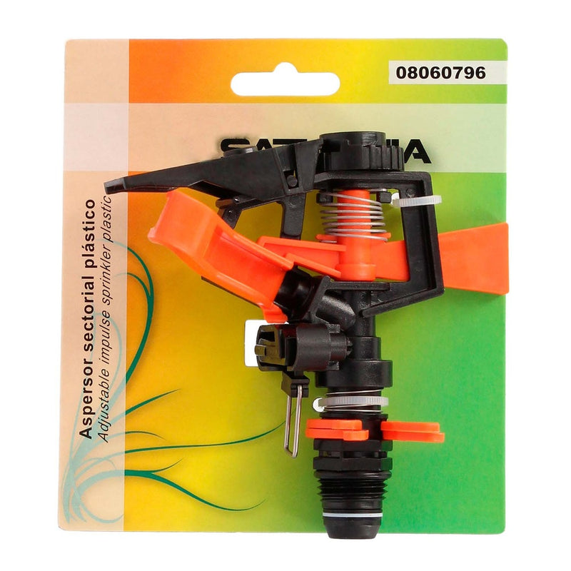 Aspersor riego regulable sectorial plástico  toma 1/2" fabricado en plástico, riego de jardines / cesped