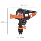 Aspersor riego regulable sectorial plástico  toma 1/2" fabricado en plástico, riego de jardines / cesped