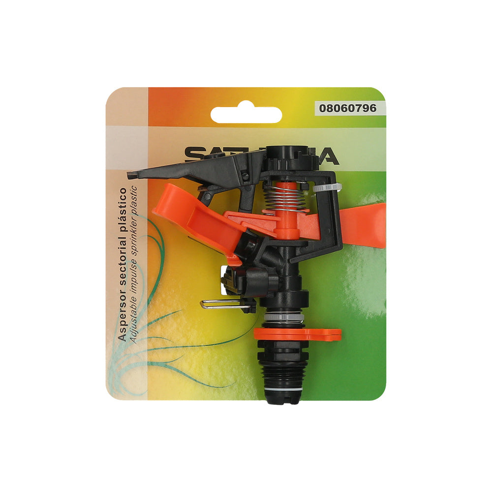 Aspersor riego regulable sectorial plástico  toma 1/2" fabricado en plástico, riego de jardines / cesped