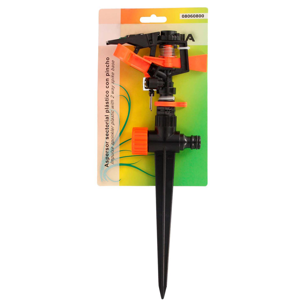 Plastic sectorial sprinkler with spike