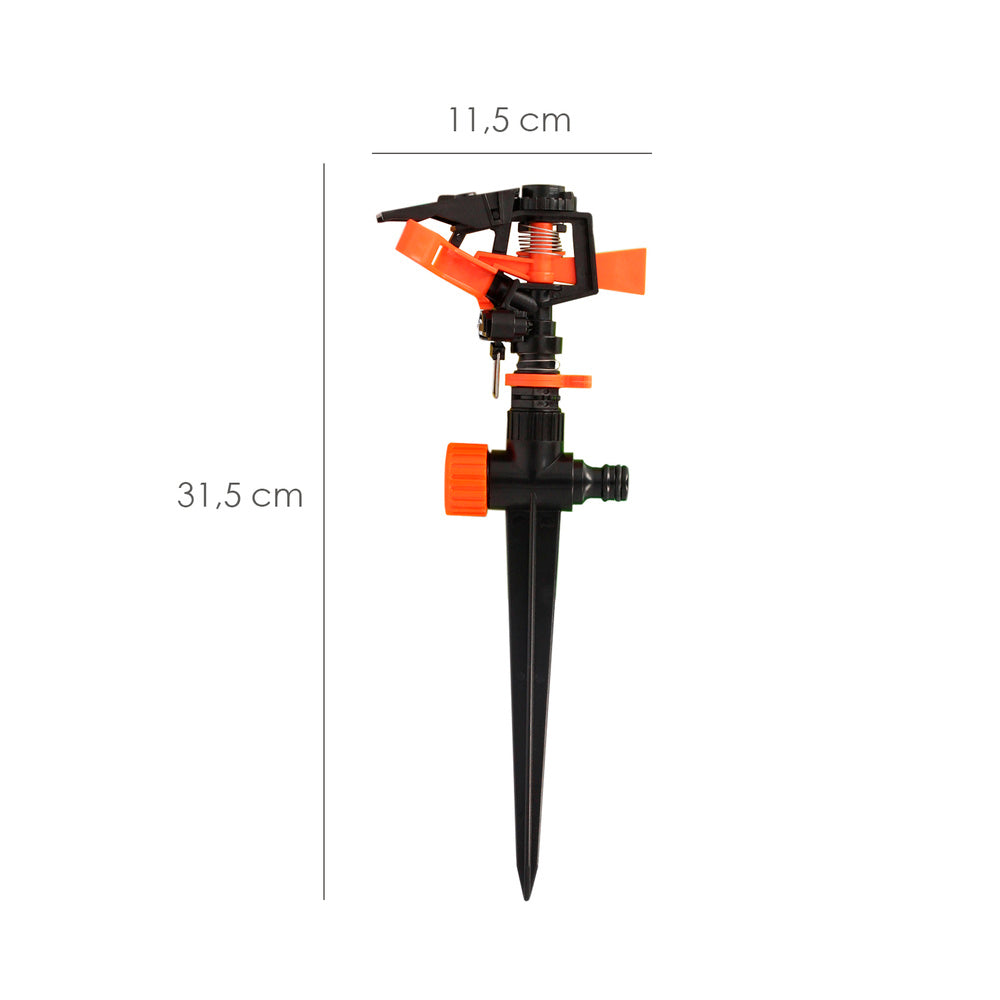 Plastic sectorial sprinkler with spike