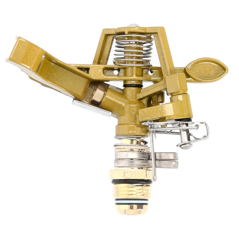 Aspersor riego regulable metálico sectorial toma 1/2" fabricado en zinc, riego de jardines / cesped