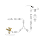Aspersor riego regulable metalico sectorial toma 1/2" fabricado en zinc, riego de jardines / cesped