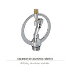 Aspersor  aluminio rotativo