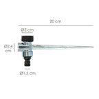 Pincho para aspersor metálico saturnia con racord manguera